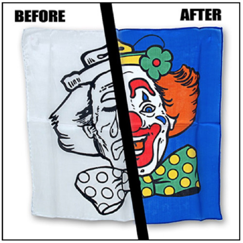 Set PAÑUELO PAYASO TRISTE / FELIZ (45x45cm) - Goshman